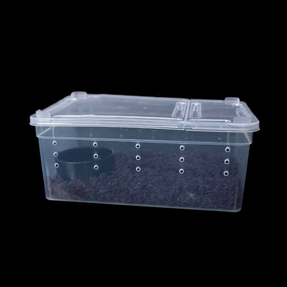 Howd Transparent Plastic Amphibian Insect Reptile Breeding Box Transport Feeding Case Animals & Pet Supplies > Pet Supplies > Reptile & Amphibian Supplies > Reptile & Amphibian Food HoWD   