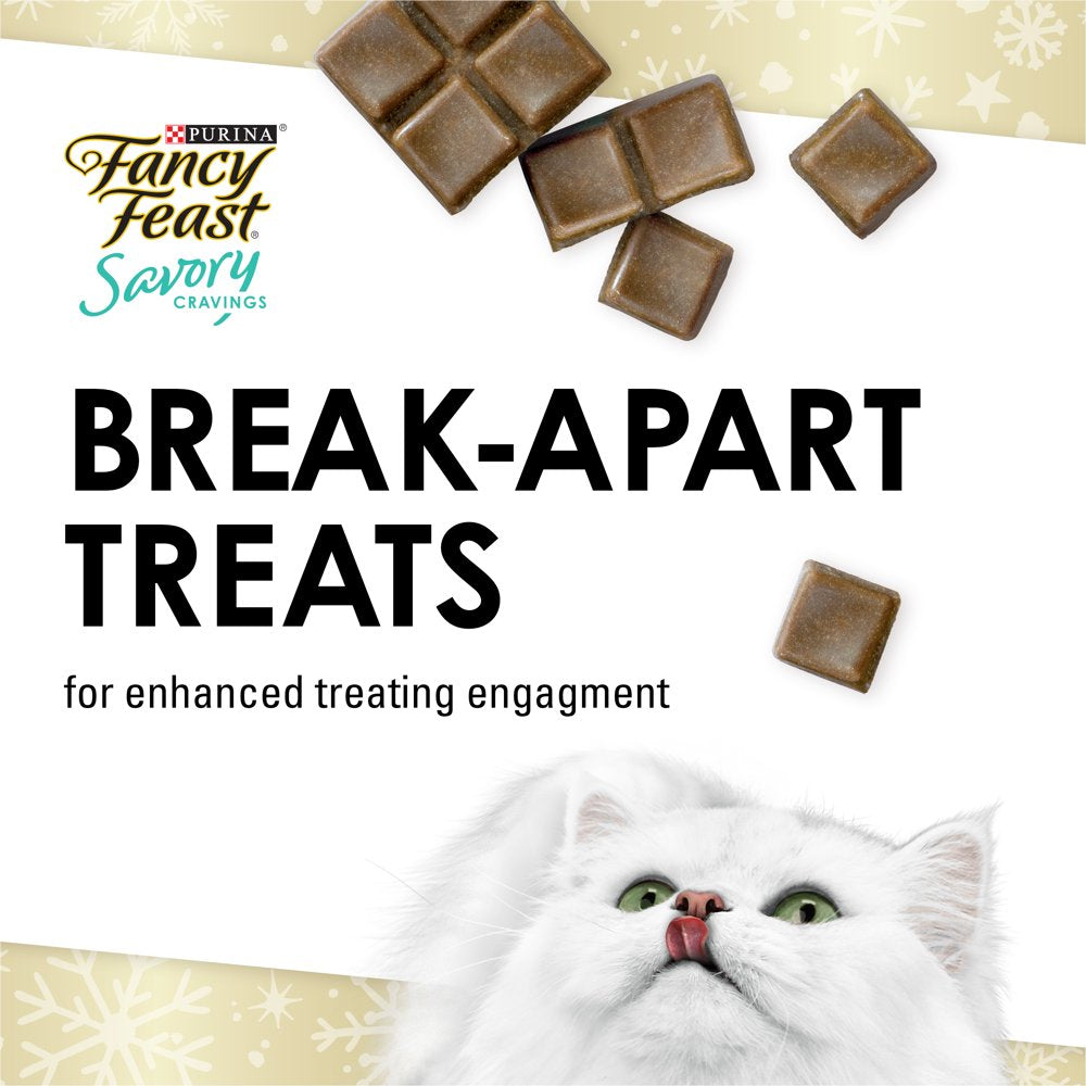 Holiday Cat Treats Variety Pack, Fancy Feast Savory Cravings & Friskies Party Mix Animals & Pet Supplies > Pet Supplies > Cat Supplies > Cat Treats Nestle Purina   