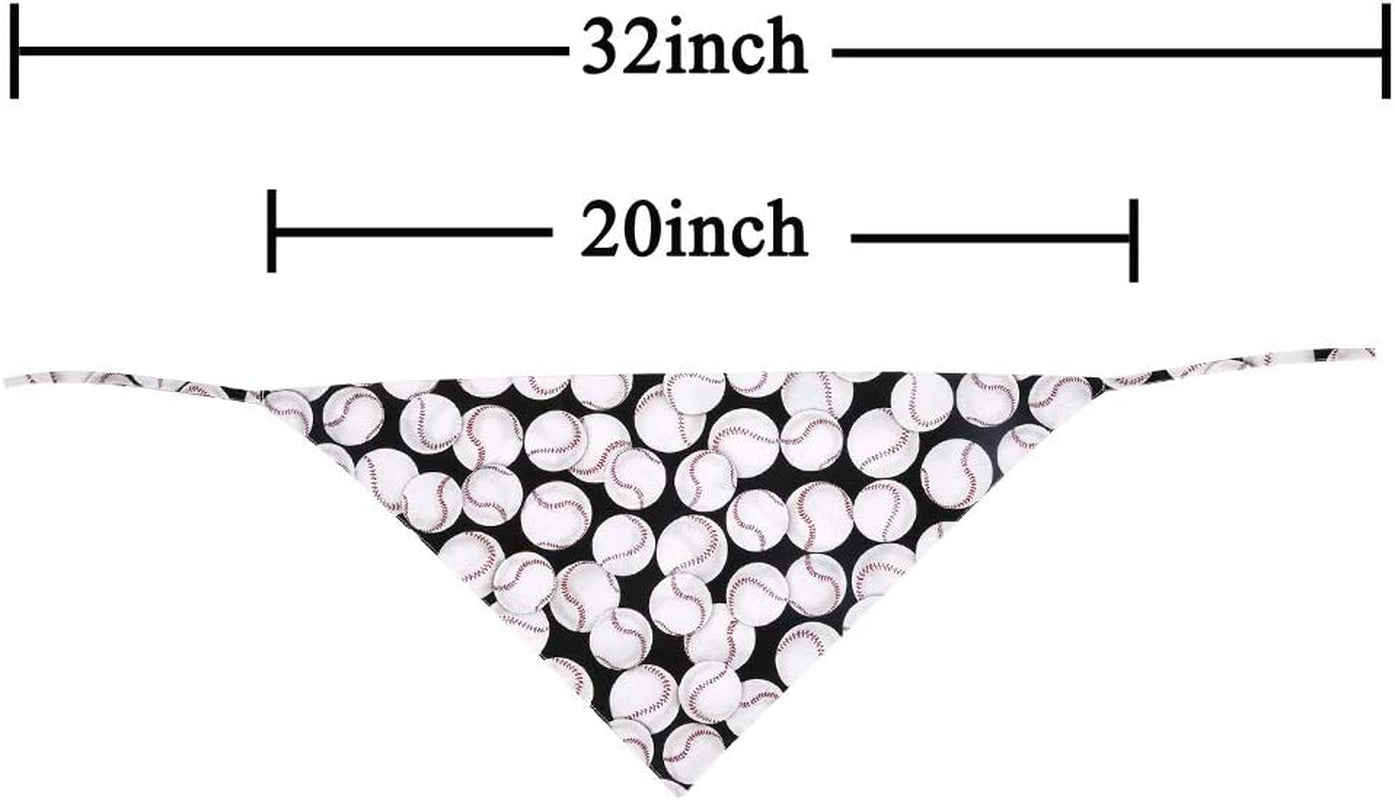 KZHAREEN Dog Bandana Reversible Triangle Bibs Scarf Accessories Baseball for Dogs Cats Pets Animals Animals & Pet Supplies > Pet Supplies > Dog Supplies > Dog Apparel KZHAREEN   