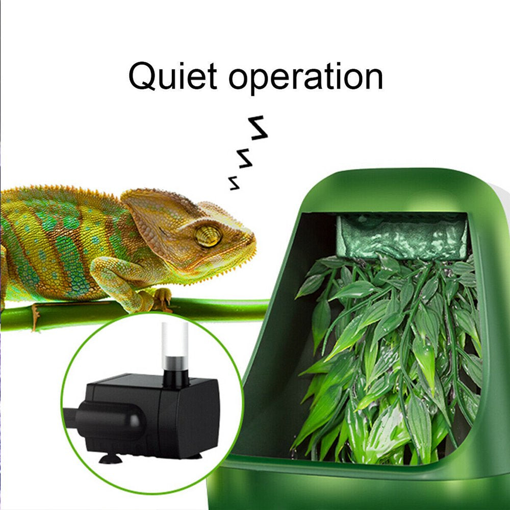 OOKWE Reptile Lizard Drinking Water Fountain Automatic Water Bowl Feeder Food Distributor for Amphibian Habitat Pets