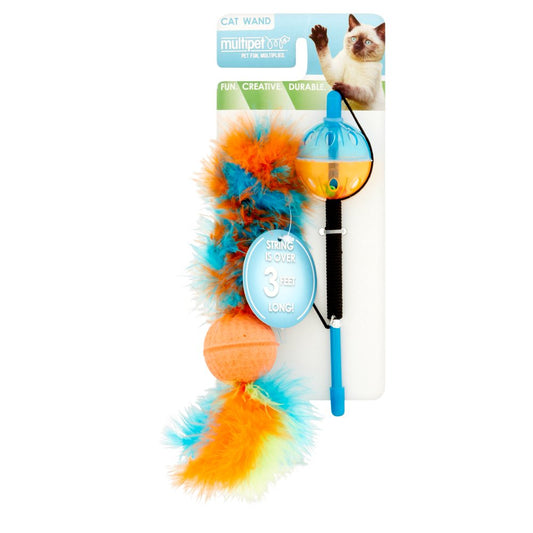 Multipet Interactive Feather Wand Cat Toy Animals & Pet Supplies > Pet Supplies > Cat Supplies > Cat Toys Multipet International Inc.   