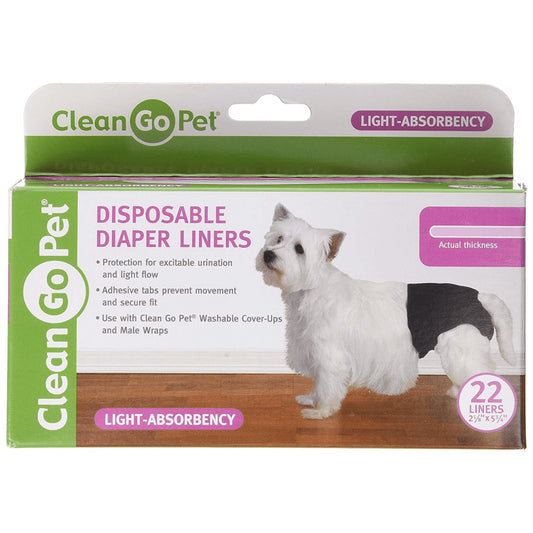 Clean Go Pet Disposible Lite Dog Diaper Liner, 22 Count Animals & Pet Supplies > Pet Supplies > Dog Supplies > Dog Diaper Pads & Liners PetEdge   