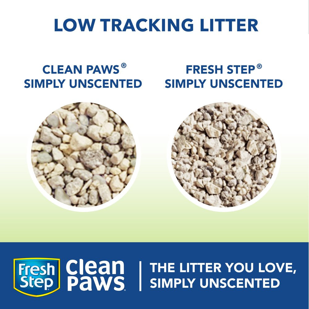 Fresh Step Clean Paws Unscented Clumping Cat Litter, 22.5 Lbs Animals & Pet Supplies > Pet Supplies > Cat Supplies > Cat Litter The Clorox Company   