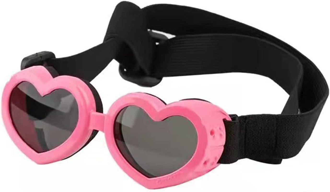 Lamphle Pet Eyewear Exquisite Shape Ultra-Light No Odor Love-Heart Shaped Doggy Sunglasses Pet Goggles Birthday Gift Pink Animals & Pet Supplies > Pet Supplies > Dog Supplies > Dog Apparel lamphle Pink  