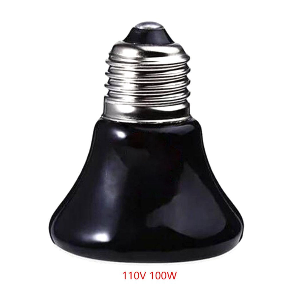 Infrared Ceramic Heat Emitter Bulb No Light Terrarium Reptile Amphibians Pet Brooder Heating Bulb 110V 100W  Worallymy   