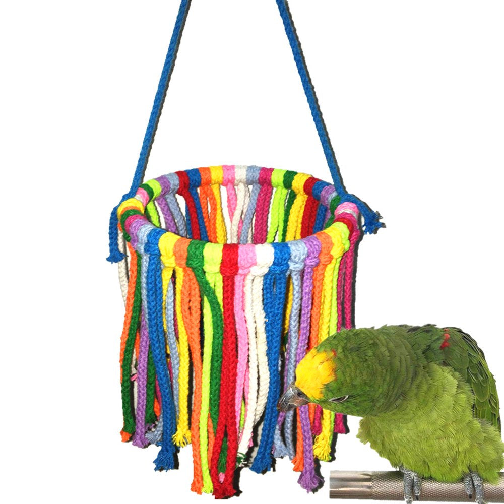 LAWOR Pet Supplies Pet Bird Hanging Building Toy Bird Cage Pendant Chew Toy Rainbow Neps Small Pet Accessories WY6144 Animals & Pet Supplies > Pet Supplies > Bird Supplies > Bird Cage Accessories LAWOR   