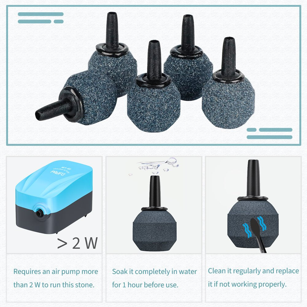 Pawfly Aquarium 0.8 Inch Air Stone Ball Bubble Diffuser Release Tool for Nano Air Pumps Small Buckets and Fish Tanks, 10 Pack Animals & Pet Supplies > Pet Supplies > Fish Supplies > Aquarium Air Stones & Diffusers Pawfly   