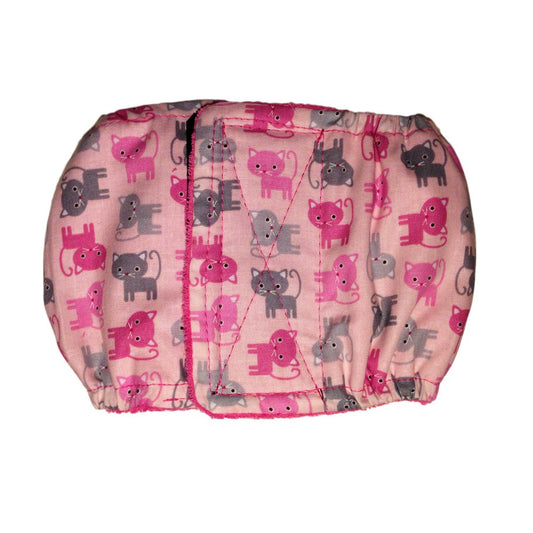 Barkertime Pink Kitty Washable Dog Belly Band Male Wrap - Made in USA Animals & Pet Supplies > Pet Supplies > Dog Supplies > Dog Diaper Pads & Liners Barkertime L  