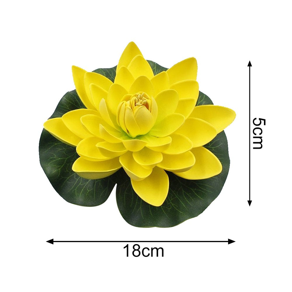 Skys Artificial Lotus Flower Fake Floating Water Lily Garden Pond Fish Tank Decor Animals & Pet Supplies > Pet Supplies > Fish Supplies > Aquarium Decor Skys   