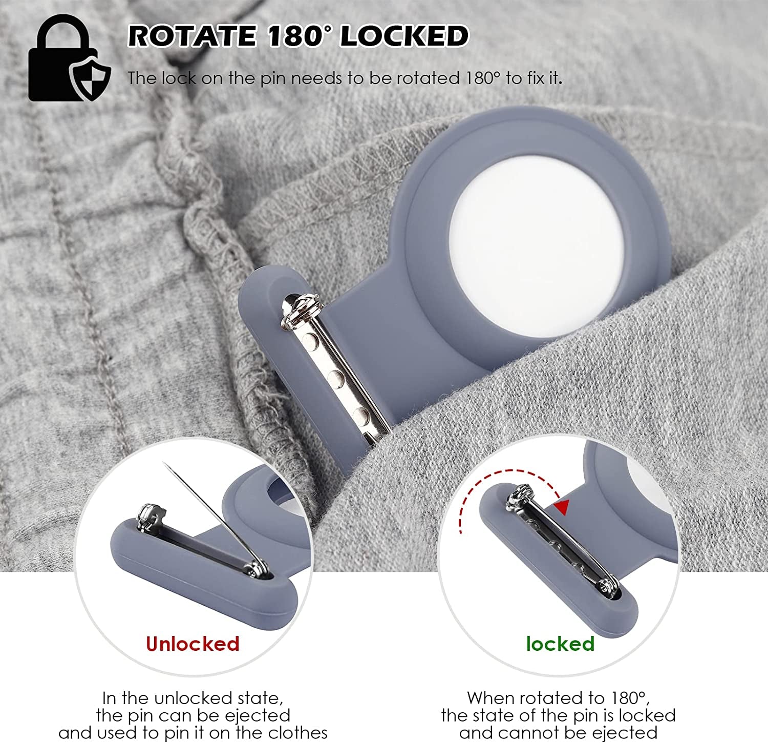 Airtag Hidden GPS Tracker,Airtag for Kids,Elderly,Pet,Clothing (Navy Blue&Blue) Electronics > GPS Accessories > GPS Cases WALLFID   