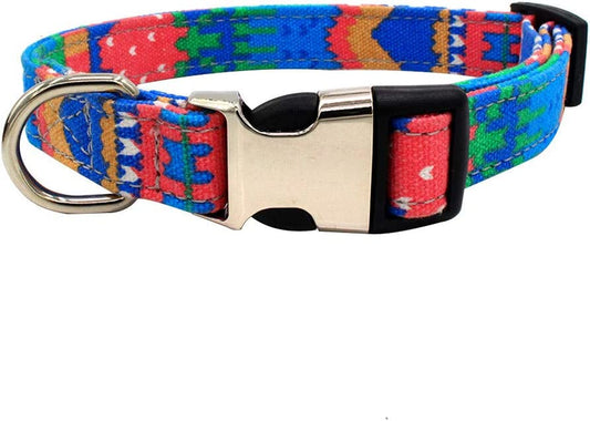 Boy Cat Collar with Bow Tie and Bell Dog Collars Cat Dog Collars Adjustable Rivets Print Collar Animals & Pet Supplies > Pet Supplies > Dog Supplies > Dog Apparel HonpraD Blue Medium 