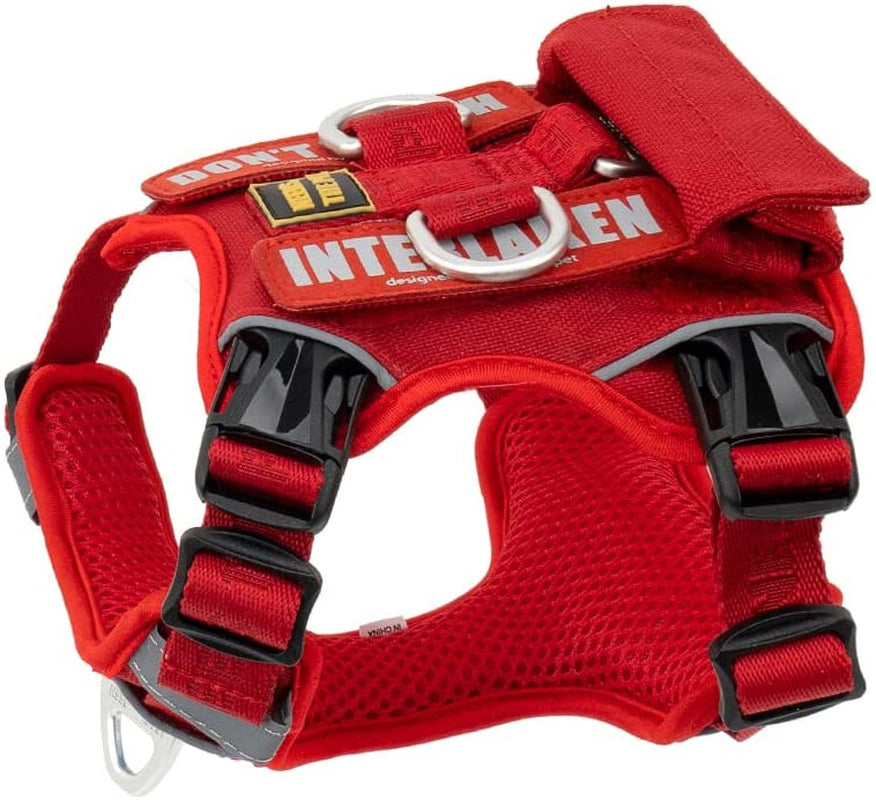 Dog Harness, No-Pull Pet Harness, Adjustable Eva Padded Dog Vest, Reflective No-Choke Pet Patch Vest with Easy Control Handle (M, Passion Red) Animals & Pet Supplies > Pet Supplies > Dog Supplies > Dog Apparel NEEDS THE PET Passion Red XX-Small 