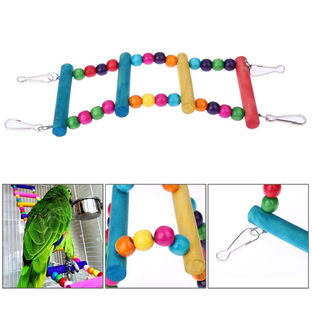 Pet Enjoy Bird Parrot Toys,Colorful Step Ladder Swing Bridge for Pet Trainning Playing,Flexible Birds Cage Accessories Toys for Cockatiel Conure Parakeet Animals & Pet Supplies > Pet Supplies > Bird Supplies > Bird Cage Accessories Pet Enjoy   