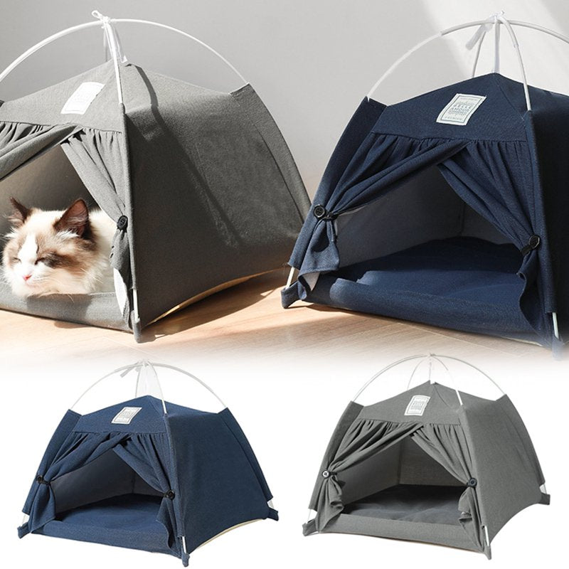 Pet Tent Detachable Cat Dog Teepee House Comforable Breathable Puppy Bed Washable Pet Supplies for Indoor Outdoor Pet Supplies Animals & Pet Supplies > Pet Supplies > Dog Supplies > Dog Houses Saekor   