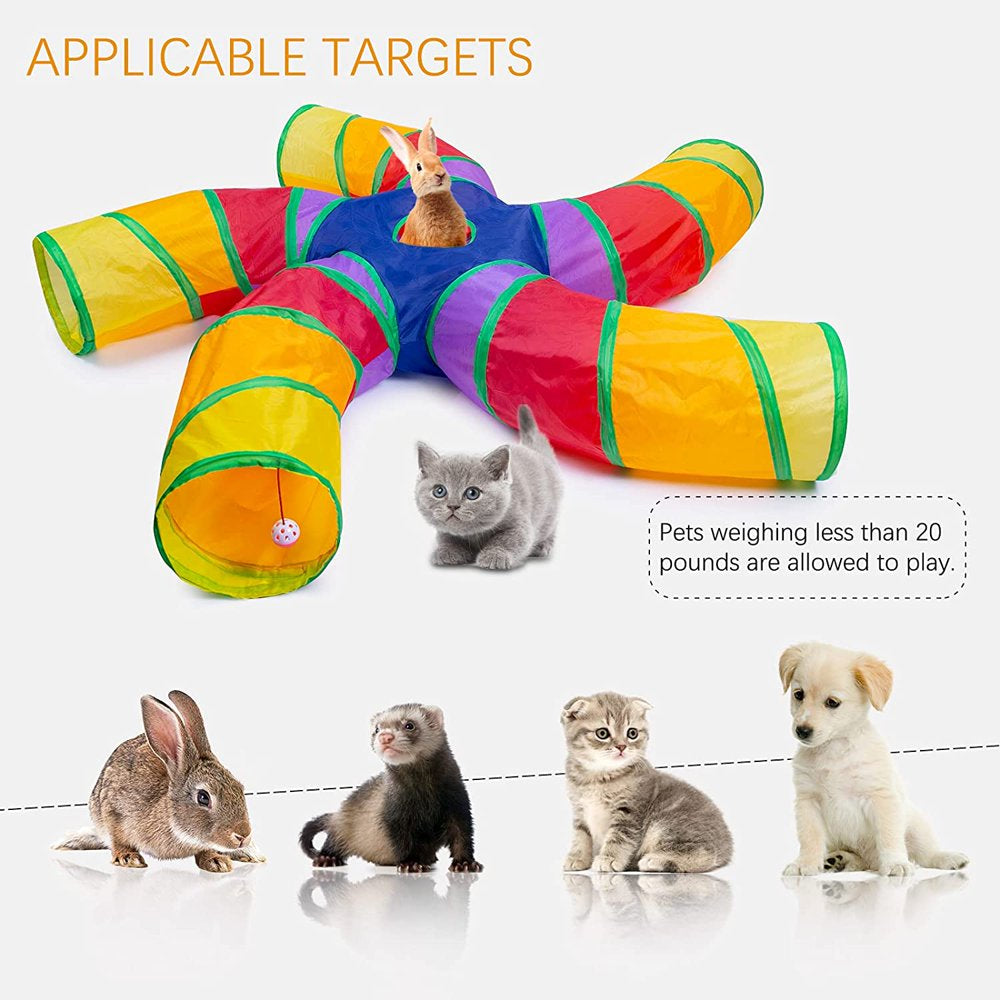 Cat Tunnel for Indoor Cats Large, with Play Ball S-Shape 5 Way Collapsible Interactive Peek Hole Pet Tube Toys, Puppy, Kitty, Kitten, Rabbit Animals & Pet Supplies > Pet Supplies > Cat Supplies > Cat Toys kidsjoy   