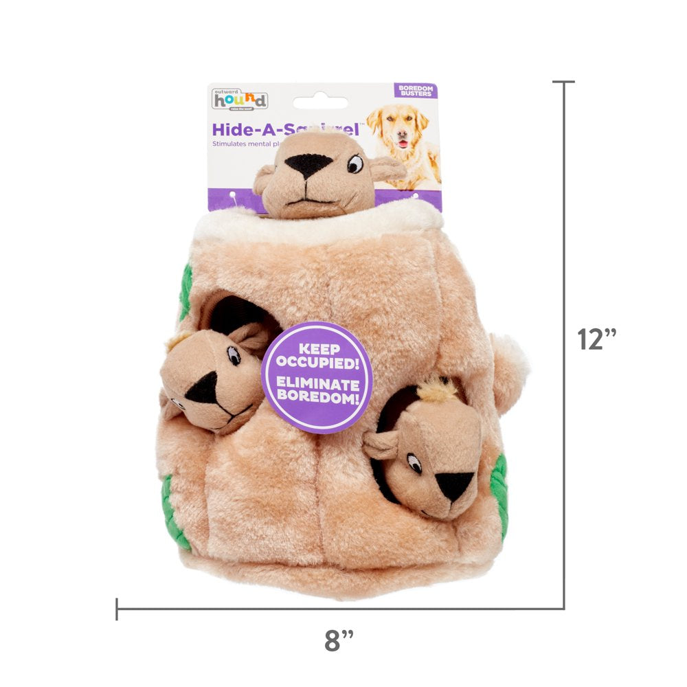 Outward Hound Hide a Squirrel Plush Dog Toy Puzzle, Brown, Large Animals & Pet Supplies > Pet Supplies > Dog Supplies > Dog Toys Outward Hound Holdings   