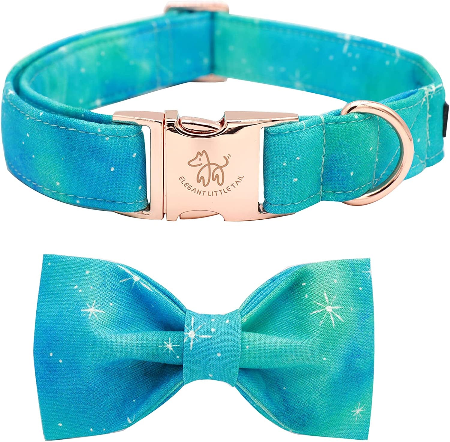 Elegant Little Tail Sunflower Print Dog Collar, Girl Dog Collar with Bow Adjustable Soft Bow Tie Dog Collars for Medium Dogs Animals & Pet Supplies > Pet Supplies > Dog Supplies > Dog Apparel Elegant little tail A: Blue Colorful X-Small (Pack of 1) 