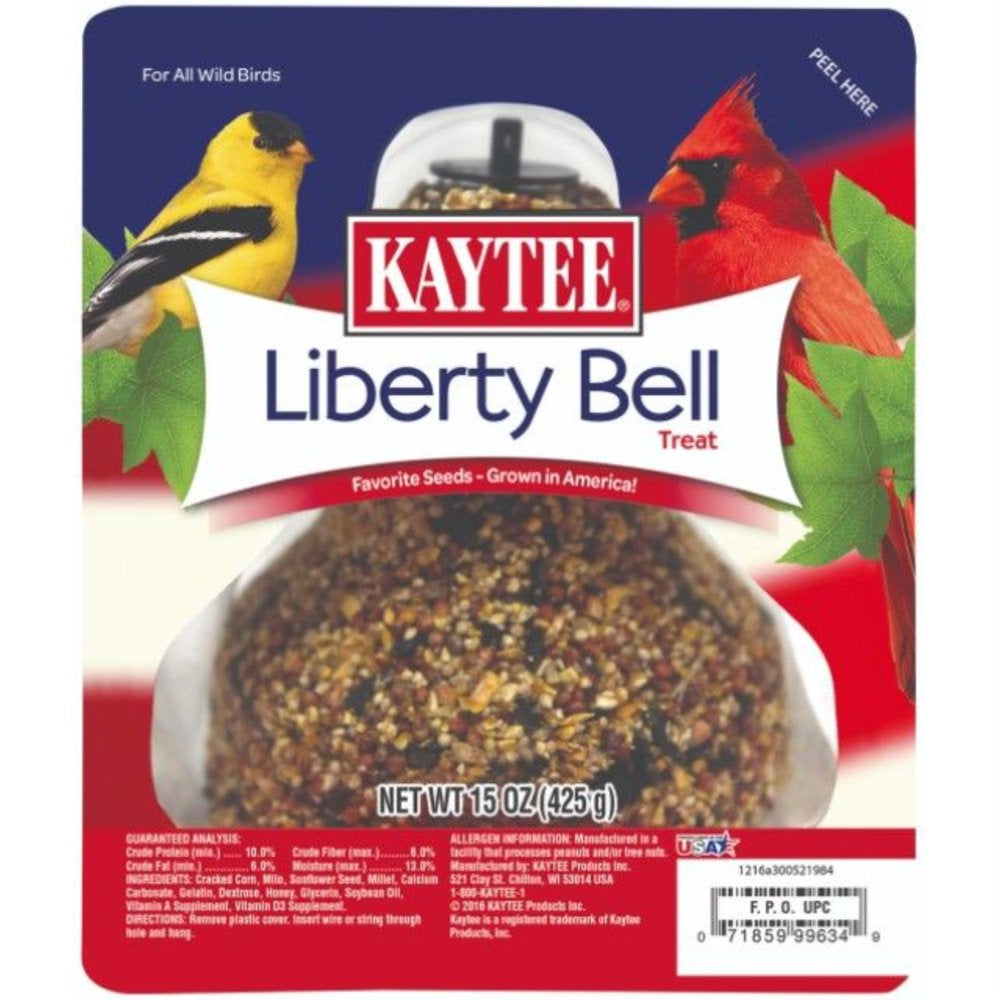 Kaytee Liberty Bell Wild Bird Treat with Favorite Seeds Grown in America for Wild Birds 15 Oz Animals & Pet Supplies > Pet Supplies > Bird Supplies > Bird Treats Kaytee   