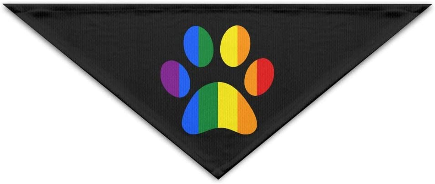 GQOP LGBT Paw Pride Triangle Pet Bibs Scarf Dog Cat Bandana Neckerchief Animals & Pet Supplies > Pet Supplies > Dog Supplies > Dog Apparel GQOP   