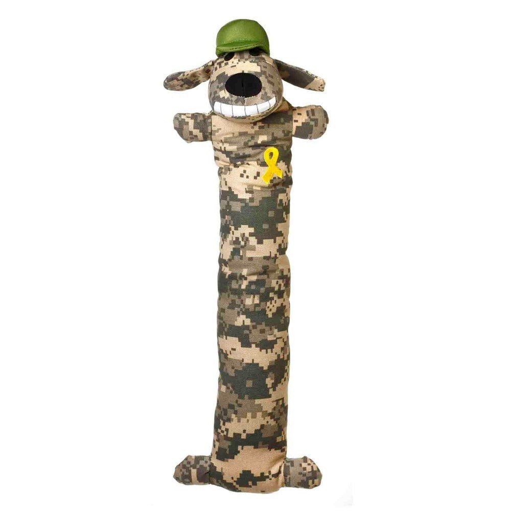 Multipet Support Our Troops Loofa Plush Dog Toy, Colors May Vary Animals & Pet Supplies > Pet Supplies > Dog Supplies > Dog Toys Multipet International   