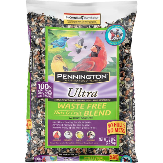 Pennington Nuts & Fruit Waste Free Bird Feed and Seed, 6 Lb. Bag Animals & Pet Supplies > Pet Supplies > Bird Supplies > Bird Food CENTRAL GARDEN & PET COMPANY   