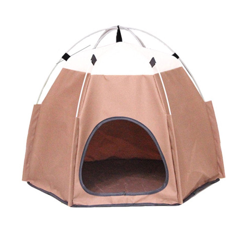 Leaveforme Outdoor Indoor Portable Foldable Washable Cute Pet Tent House for Small Cat Dog Animals & Pet Supplies > Pet Supplies > Dog Supplies > Dog Houses leaveforme Light Coffee  