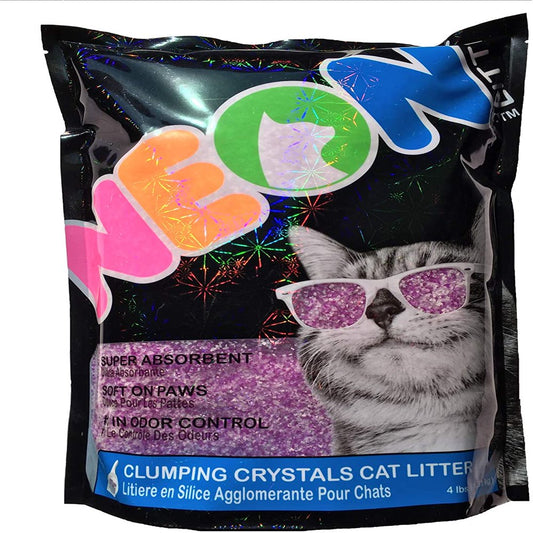 Purple Clumping Crystal Cat Litter, 4 Lb Bag