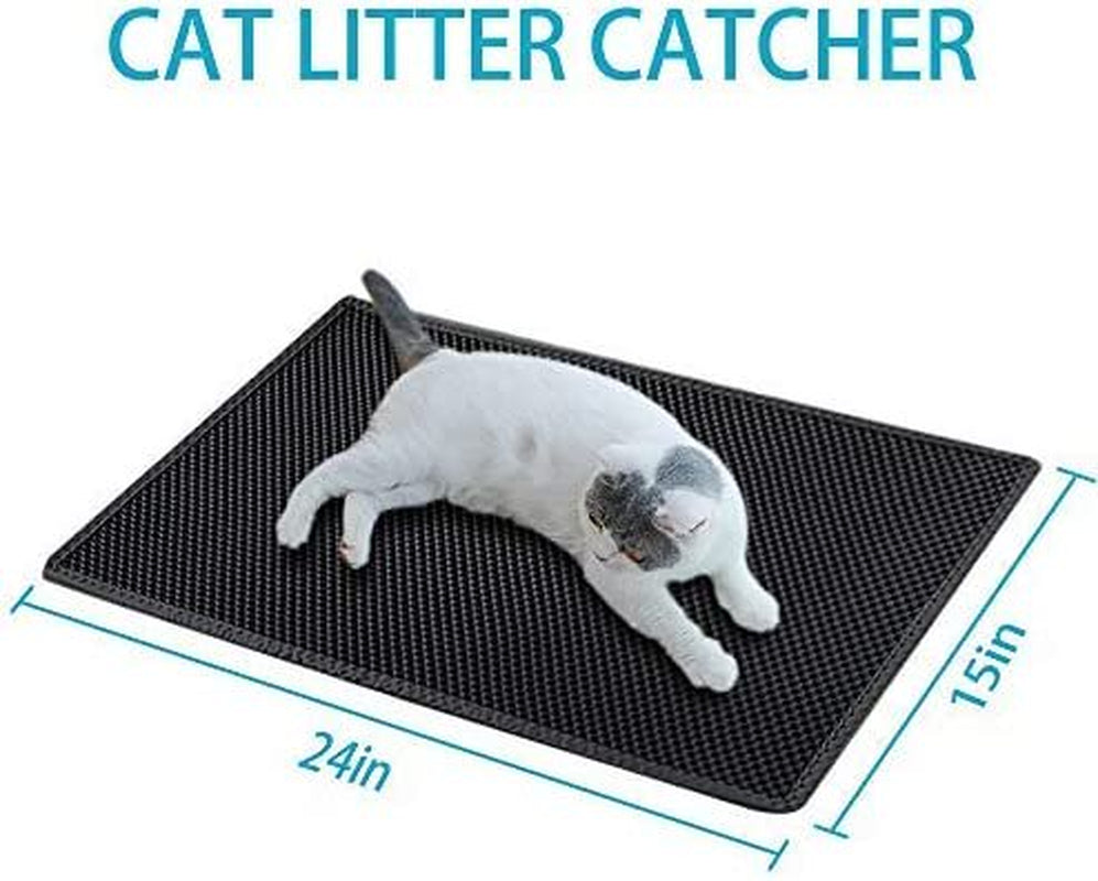 KAQ Cat Litter Mat, Litter Box Mat,Honeycomb Double Layer Trapping Litter Mat Design,Waterproof Urine Proof Kitty Litter Mat,Easy Clean Scatter Control