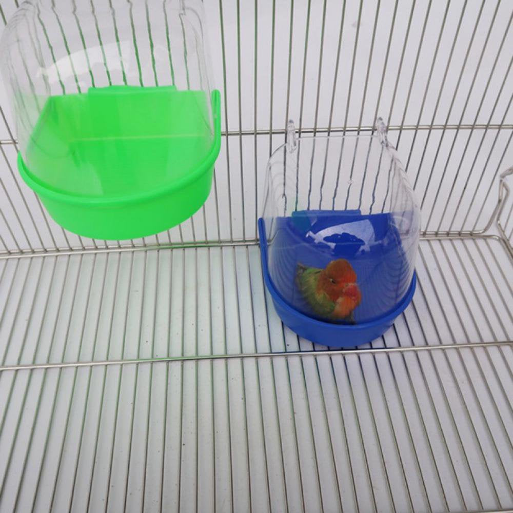 Summark Parrot Bath Box Bird Cage Accessory Supplies Hanging Transparent Bathing Tub for Birds Animals & Pet Supplies > Pet Supplies > Bird Supplies > Bird Cage Accessories Sunmark   