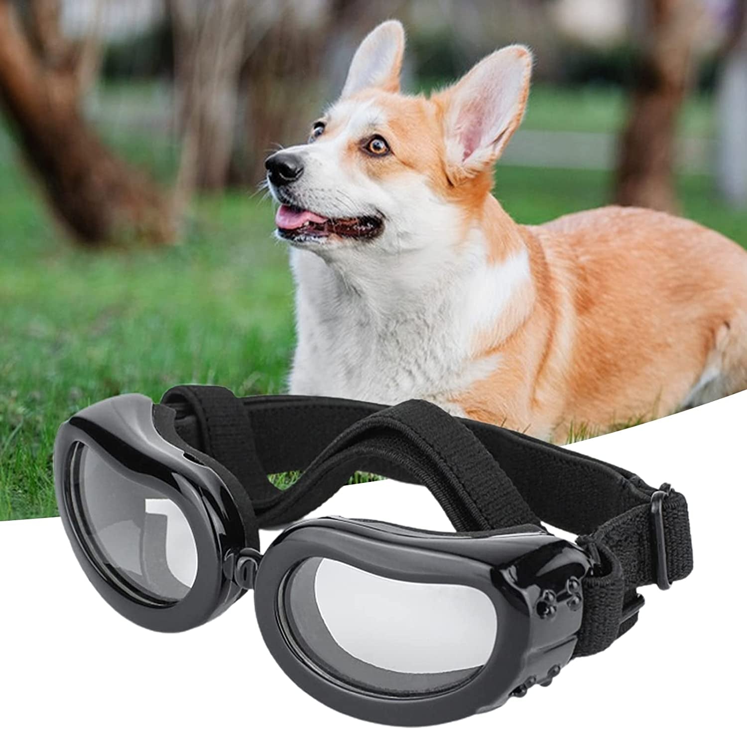 HEVIRGO Dog Glasses Useful UV Protection Eye Protective Pet Cat Dog Sunglasses Clear Animals & Pet Supplies > Pet Supplies > Dog Supplies > Dog Apparel HEVIRGO   