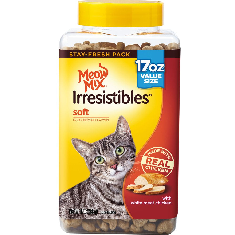 Meow Mix Irresistibles Cat Treats - Soft with White Meat Chicken, 12-Ounce Bag Animals & Pet Supplies > Pet Supplies > Cat Supplies > Cat Treats The J.M. Smucker Company 17 Ounces  