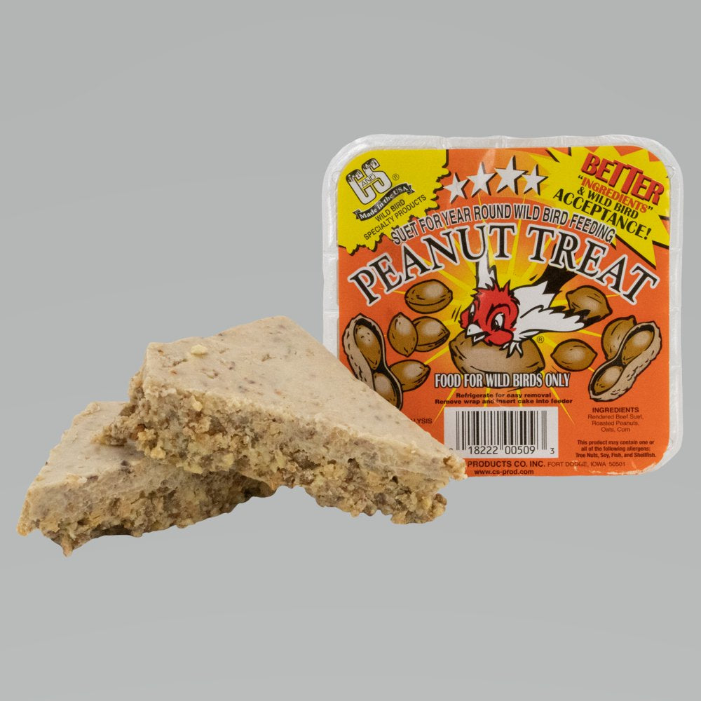 C&S Products Peanut Treat Suet, for Year round Feeding, 11 Oz Cake, Wild Bird Food Animals & Pet Supplies > Pet Supplies > Bird Supplies > Bird Treats Central Garden and Pet   