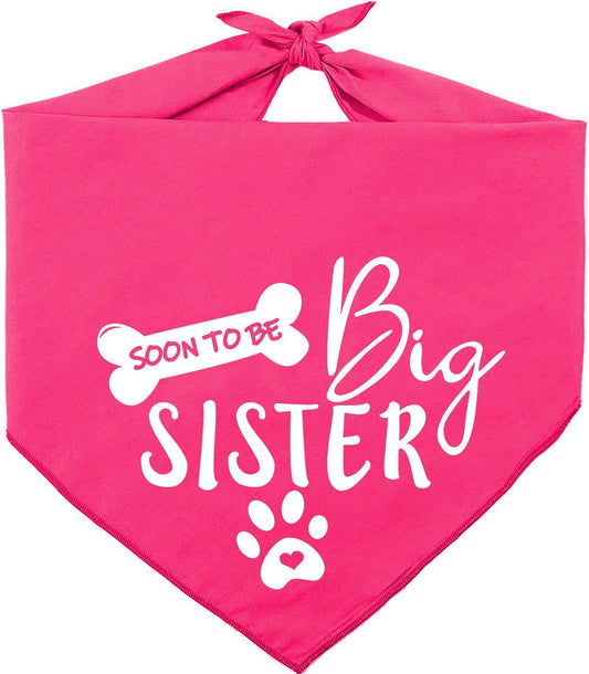 Pawskido Big Sister Dog Bandana,Reversible Triangle Bibs Pet Scarf Animals & Pet Supplies > Pet Supplies > Dog Supplies > Dog Apparel Pawskido   