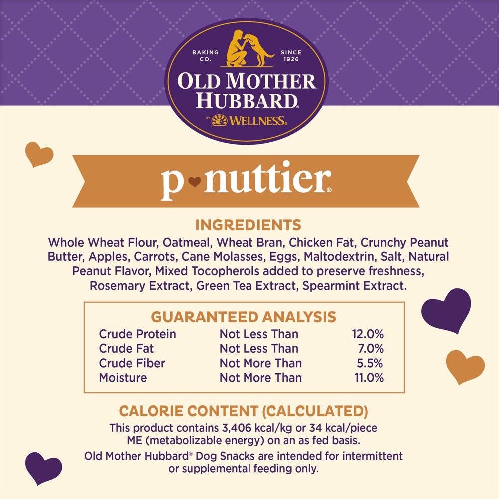 Old Mother Hubbard by Wellness Classic P-Nuttier Natural Small Oven-Baked Biscuits Dog Treats, 20 Ounce Bag Animals & Pet Supplies > Pet Supplies > Dog Supplies > Dog Treats Wellness Pet Food   