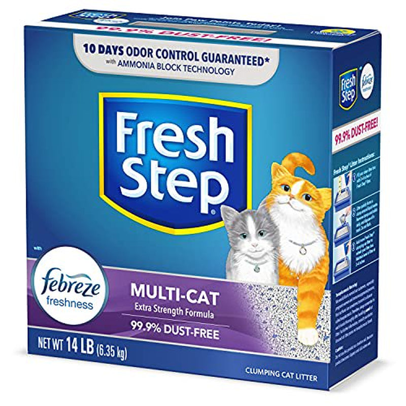 Fresh Step Multi-Cat Extra Strength Scented Litter with the Power of Febreze, Clumping Cat Litter, 14 Pounds (Package May Vary) Animals & Pet Supplies > Pet Supplies > Cat Supplies > Cat Litter FRESH STEP   