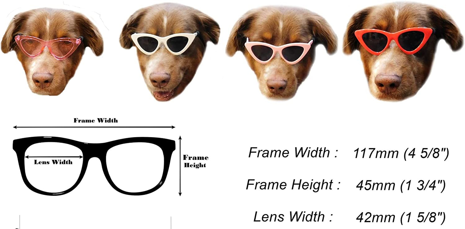 G005-Jnst Dog Cat Pet Costume T Cat Eye Sunglasses for Medium Breeds 18-30Lbs (Black) Animals & Pet Supplies > Pet Supplies > Dog Supplies > Dog Apparel Style Vault   