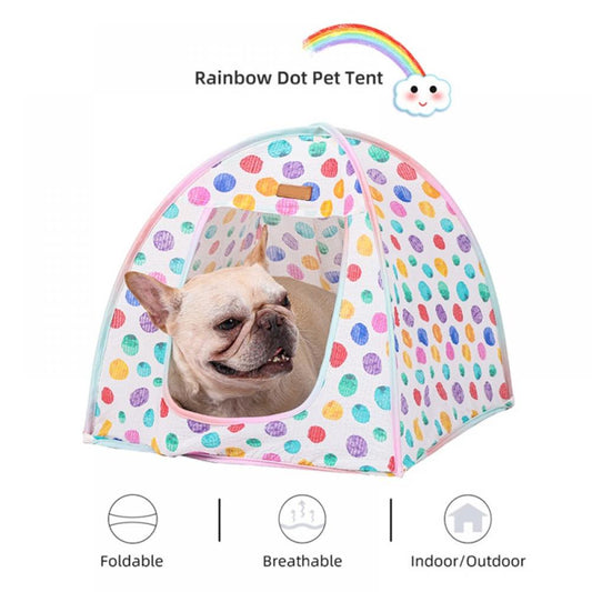 Folding Indoor Dog House, Outdoor Portable Folding Pet Tent Dog and Cat Tent, Cute Hut for Dog and Cat with Mattress Animals & Pet Supplies > Pet Supplies > Dog Supplies > Dog Houses Praeter   