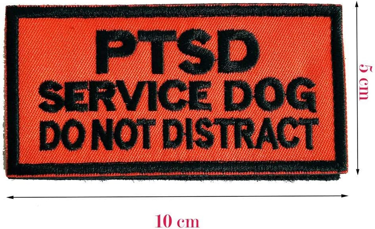 PTSD Service Dog Patch Small Size for Vest Set Emblem Embroidered Military Hook & Loop Patch Animals & Pet Supplies > Pet Supplies > Dog Supplies > Dog Apparel Minason   