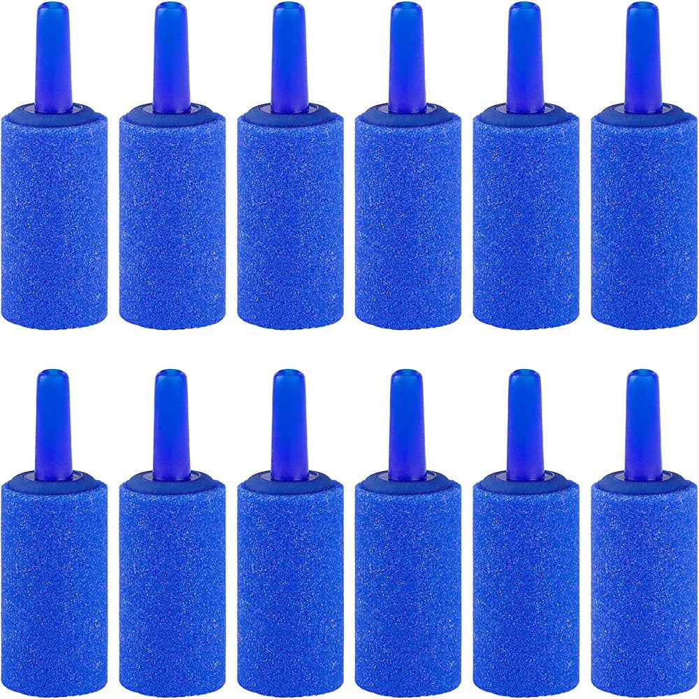 Aquarium 1 Inch Air Stone Cylinder Blue Bubble Diffuser Release Tool for Nano Air Pumps Small Buckets and Fish Tanks, 12 Pack Animals & Pet Supplies > Pet Supplies > Fish Supplies > Aquarium Air Stones & Diffusers PillyBalla   