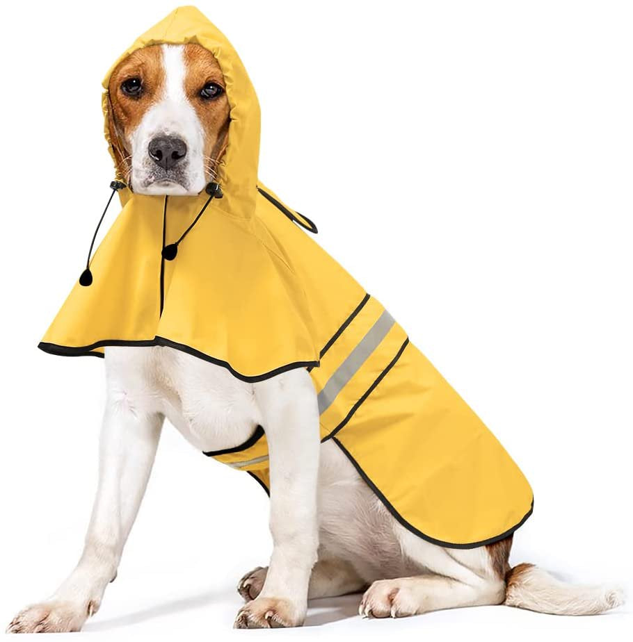Bseen Dog Raincoat Hooded - Waterproof Reflective Pet Rain Jacket (Green, Large) Animals & Pet Supplies > Pet Supplies > Dog Supplies > Dog Apparel Dongguan Bison Sports Articles Co. Ltd. M [Neck: 15.75"; Chest Girth: 16"-21"; Length: 15.5"] Yellow 
