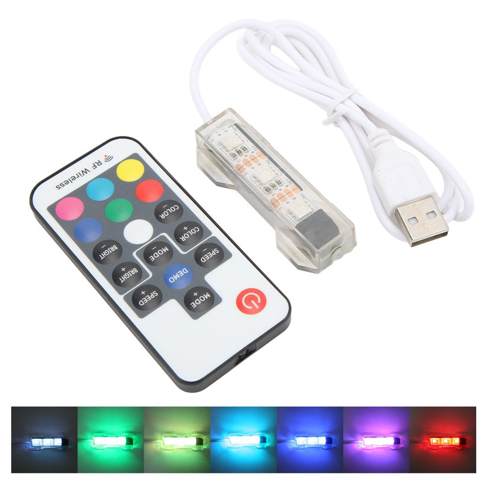 LED Aquarium Light, Colorful USB Charging Underwater Light Light Weight for Small Fish Tanks for Medium Fish Tanks White Line Animals & Pet Supplies > Pet Supplies > Fish Supplies > Aquarium Lighting Spptty   