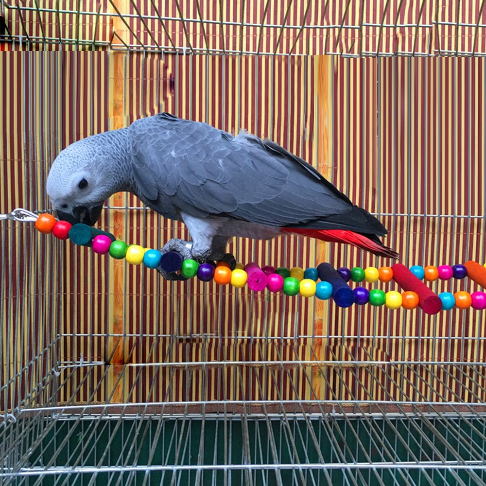 THREN 80Cm Parrot Climbing Ladder Toy Swing Chewing Wooden Climbing Ladder Hanging Bird Cage Accessories Hammock Small Parrot Swing Toy Animals & Pet Supplies > Pet Supplies > Bird Supplies > Bird Cage Accessories THREN   