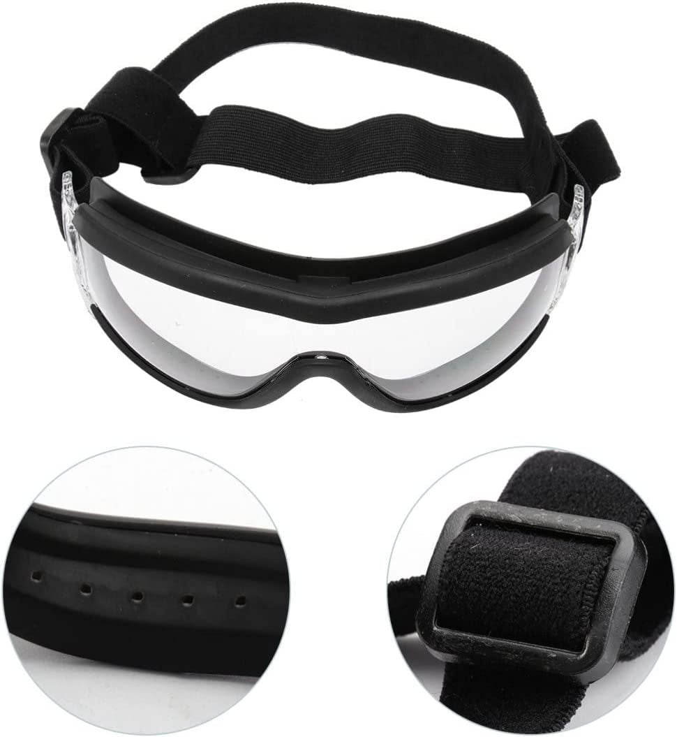 TEHAUX Dog Goggles Dog Sunglasses Snowproof Windproof Dog Glasses Pet Goggles Dog Eye Protection Goggles with Adjustable Strap Sunglasses for Medium Large Dogs (Transparent) Animals & Pet Supplies > Pet Supplies > Dog Supplies > Dog Apparel TEHAUX   