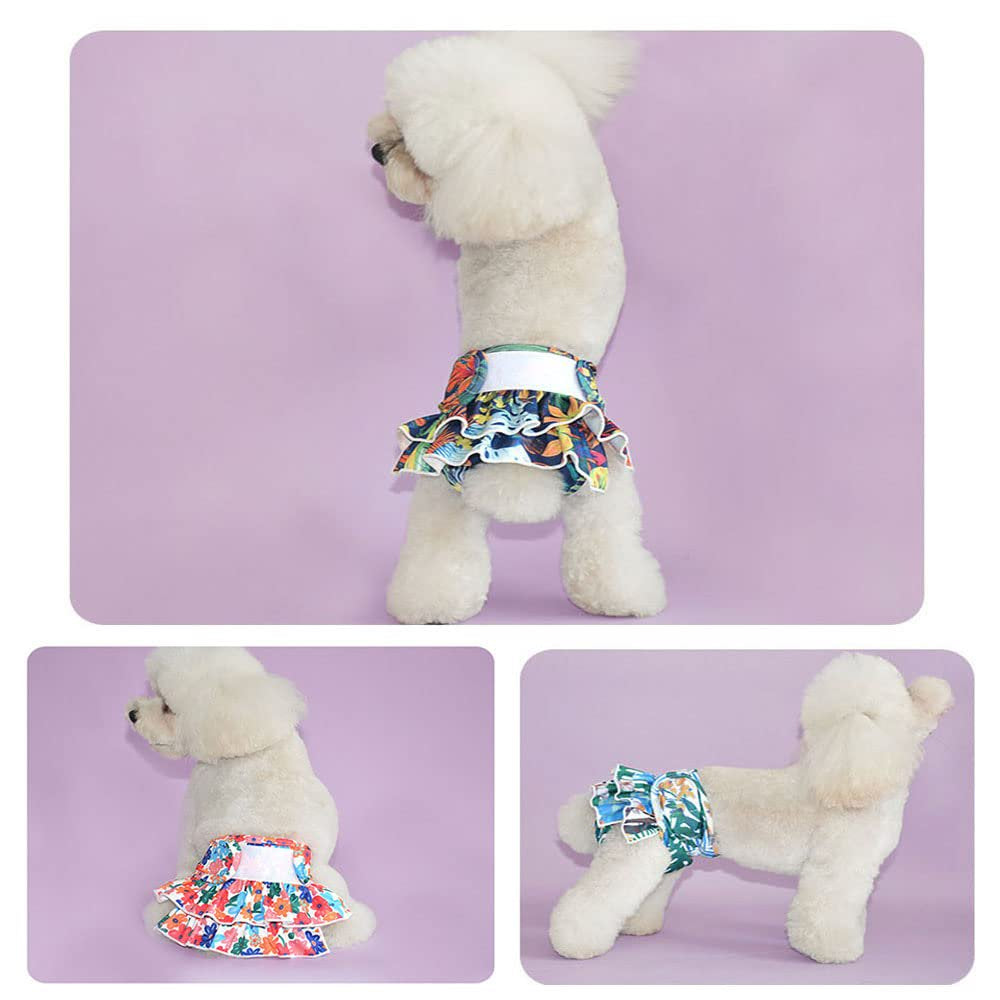 BT Bear 3 PC Reusable Female Dog Diaper,Washable Doggie Diaper Nappies for Female Dogs,Super Absorbent Sanitary Wraps Panties for Dogs in Period Heat or Excitable Urination Animals & Pet Supplies > Pet Supplies > Dog Supplies > Dog Diaper Pads & Liners BT Bear   