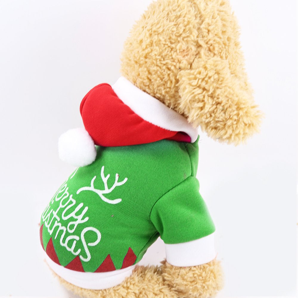 Peroptimist Dog Costume Christmas Pet Clothes Winter Hoodie Coat Clothes Pet Clothing for Small Dogs and Cats Winter Coat Warm Clothes Christmas Holiday Apparel Outfit Animals & Pet Supplies > Pet Supplies > Cat Supplies > Cat Apparel Peroptimist   