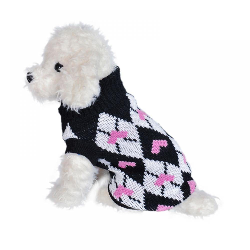 Dog Pet Sweater,Winter Warm Dog Cat Jumpers Clothes,Comfortable Pet Coat Costume Puppy Jumper Kitten Sweater Apparel for Small Medium Dogs Cats XS-XXL Animals & Pet Supplies > Pet Supplies > Dog Supplies > Dog Apparel Ardorlove XL Black 