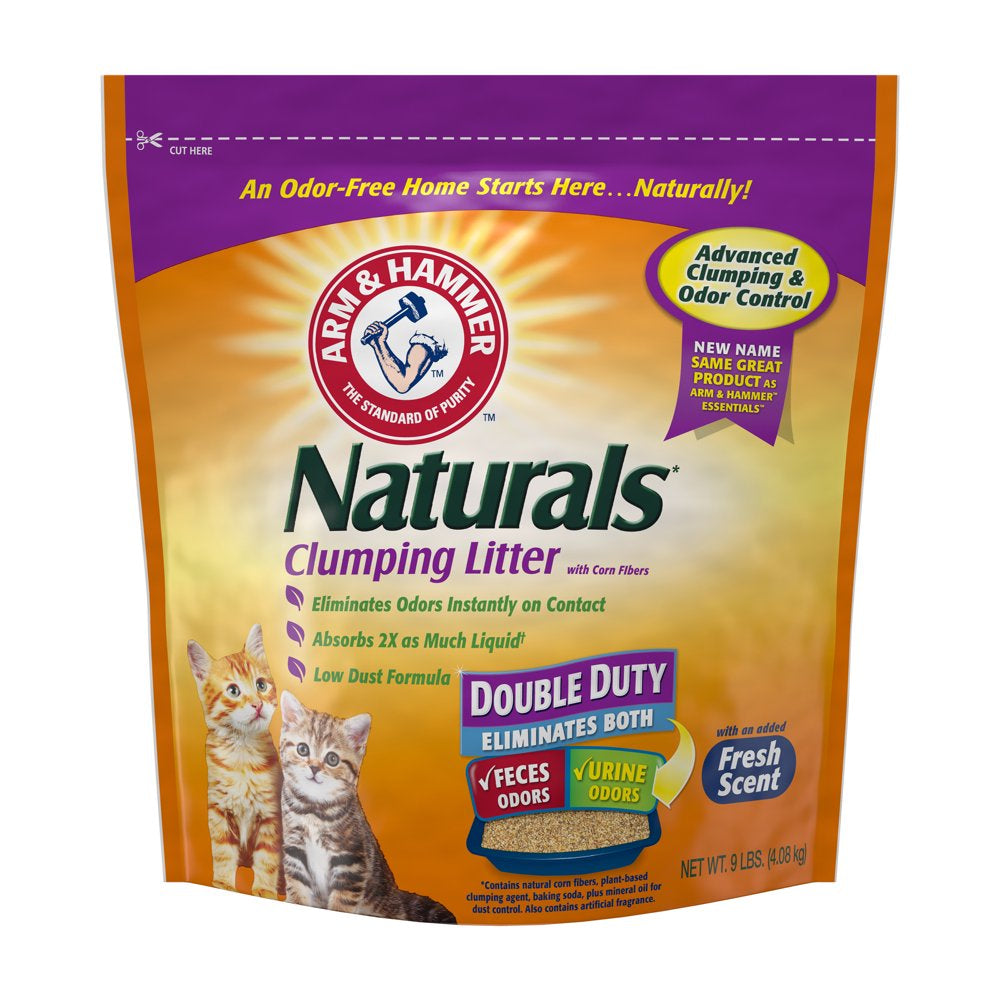 Arm & Hammer Naturals Clumping Litter, Double Duty W/ Corn Fibers, 9Lb Animals & Pet Supplies > Pet Supplies > Cat Supplies > Cat Litter Church & Dwight Co., Inc.   