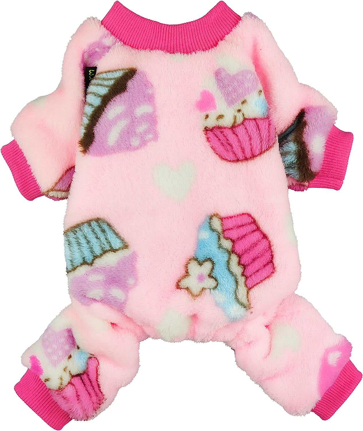 Fitwarm Sweet Cupcake Pet Clothes for Dog Pajamas PJS Coat Soft Velvet Pink XS Animals & Pet Supplies > Pet Supplies > Dog Supplies > Dog Apparel Fitwarm XXL  