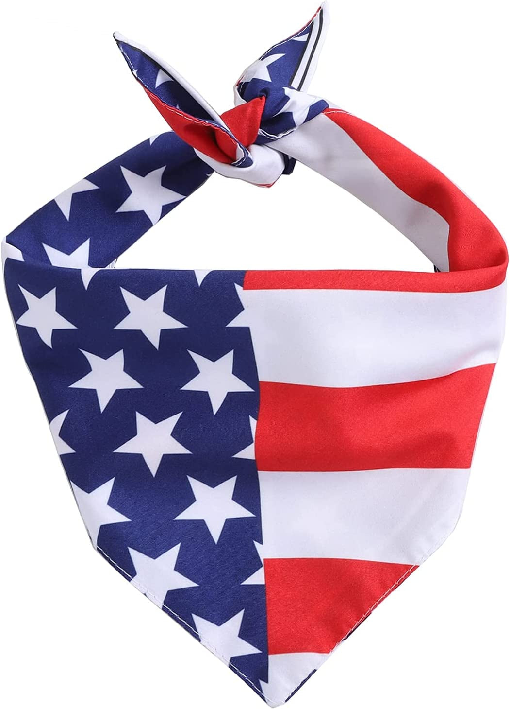 4Th of July Dog Bandana Independence Day Festival Patriotic Dog Bandana Adjustable Soft Pet Triangle Scarf with Painting US Flag Elements Patterns for Small Medium-Large Dogs Cats Animals & Pet Supplies > Pet Supplies > Dog Supplies > Dog Apparel INCHIO   