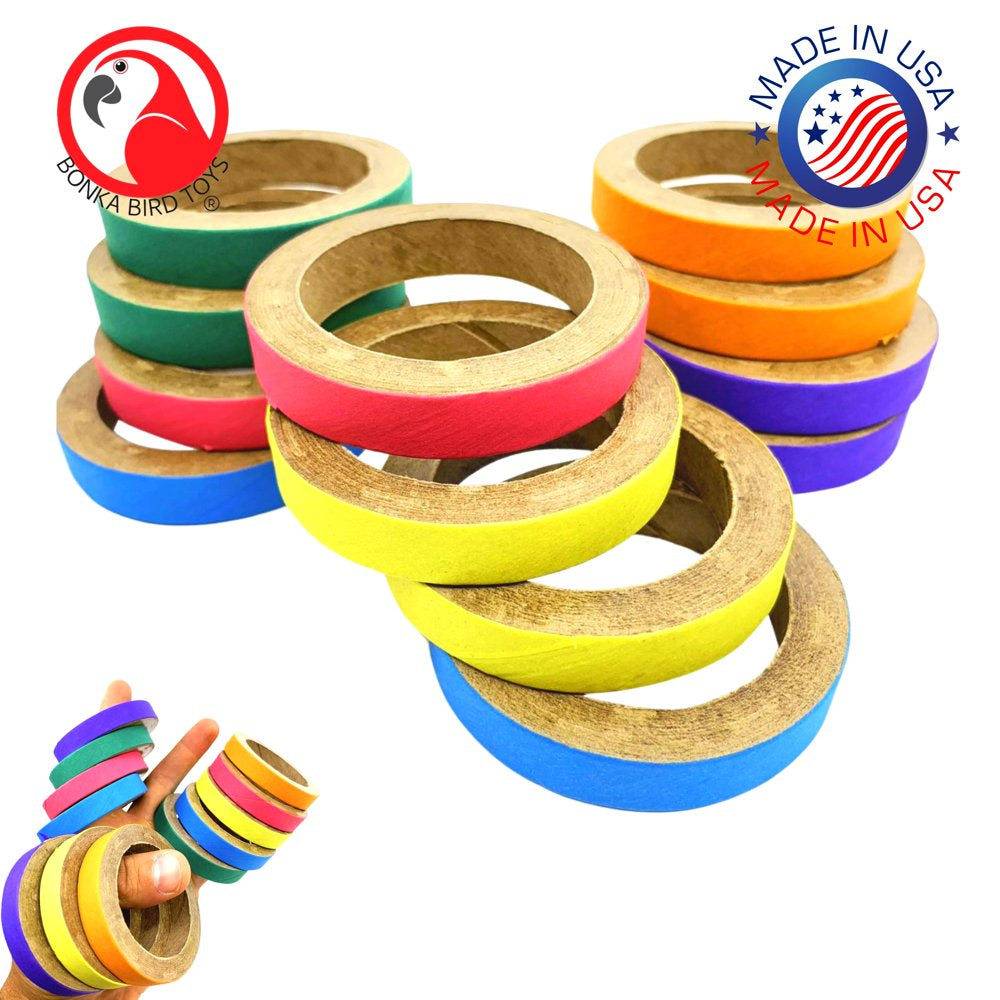 Bonka Bird Toys 2113 Pk12 Chew Bagels 2.75 Inch Foraging Chew Foot Toy Beak Feet Parrot Foraging Foot Craft Talon Conure Animals & Pet Supplies > Pet Supplies > Bird Supplies > Bird Toys Bonka Bird Toys   